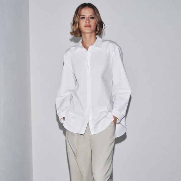 ZW COLLECTION POPLIN SHIRT - Picture 5 of 5